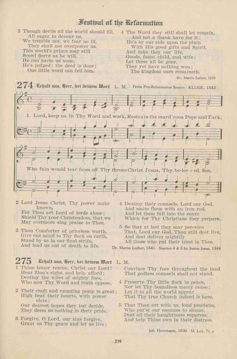 Historic Lutheran hymnal page scan